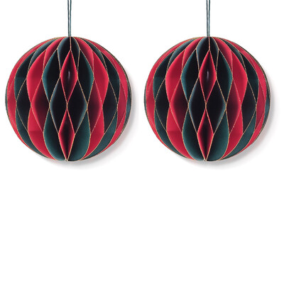 2 τμχ Κρεμαστό με μπάλα κηρήθρας Εύκολη συναρμολόγηση Πρωτοχρονιάτικο Χριστουγεννιάτικο Δέντρο Χαρτί Κρεμαστό Διακόσμηση Γάμου Baby Shower Πάρτι γενεθλίων