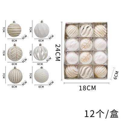 6/12 τεμ. 6 εκ. Κόκκινο κρασί Χριστουγεννιάτικα στολίδια χριστουγεννιάτικης μπάλας Σκούρο Πράσινο Λευκό Διακόσμηση χριστουγεννιάτικου δέντρου Νέο μενταγιόν Χριστουγεννιάτικες σφαίρες