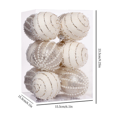 8CM/12 vnt. Kalėdiniai papuošalai kamuoliukai pakabukas Kalėdų eglutės kabantis papuošalas Noel Navidad papuošimas namams Naujųjų metų dovana