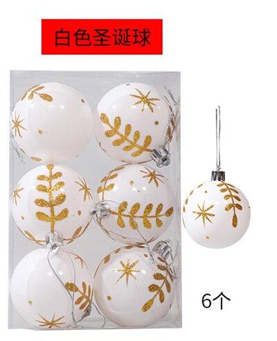 6CM6 vnt Auksiniai raudoni kalėdiniai rutuliai Kalėdų eglutėje kabantis didelis rutulinis pakabukas namų dekoravimui Kalėdų vakarėlio dekoravimui