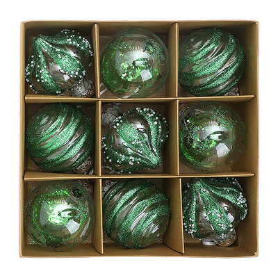 9vnt 8 cm kalėdiniai rutuliai dideli Kalėdų eglutės kabantys papuošalai šampano rožinio aukso pakabukas Kalėdų puošmena namams Naujųjų metų dovana