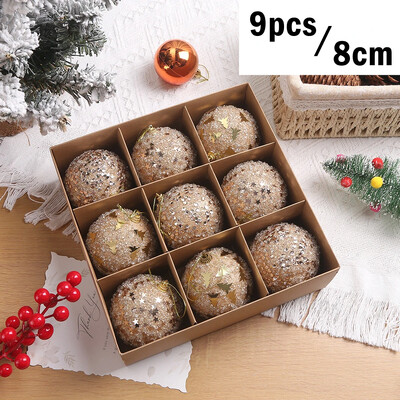 8 cm inkrustuotas krištolinis didelis kalėdinis rutulys Kūrybiniai kabantys Kalėdų eglutės papuošalai šventiniai kabantys papuošimai