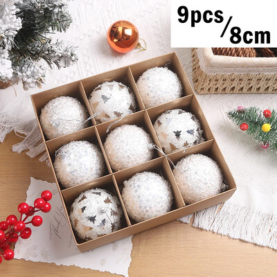 8 cm inkrustuotas krištolinis didelis kalėdinis rutulys Kūrybiniai kabantys Kalėdų eglutės papuošalai šventiniai kabantys papuošimai