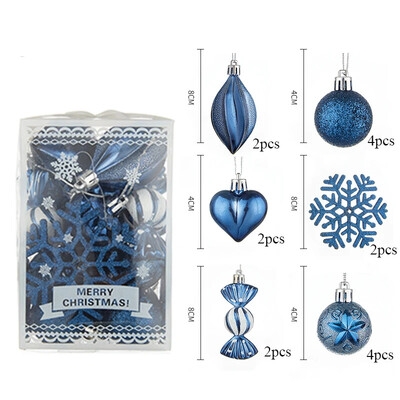 1 κουτί Χριστουγεννιάτικες μπάλες Χριστουγεννιάτικα στολίδια Κρεμαστά χρυσά Κόκκινα μενταγιόν Χριστουγεννιάτικο πάρτι σπιτιού 2025 Δώρο Πρωτοχρονιάς Noel Navidad