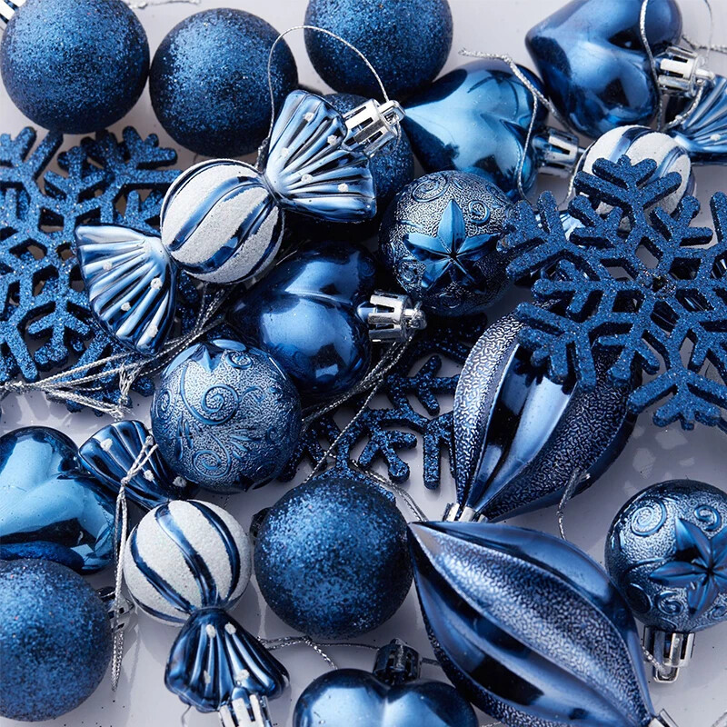 1 κουτί Χριστουγεννιάτικες μπάλες Χριστουγεννιάτικα στολίδια Κρεμαστά χρυσά Κόκκινα μενταγιόν Χριστουγεννιάτικο πάρτι σπιτιού 2025 Δώρο Πρωτοχρονιάς Noel Navidad