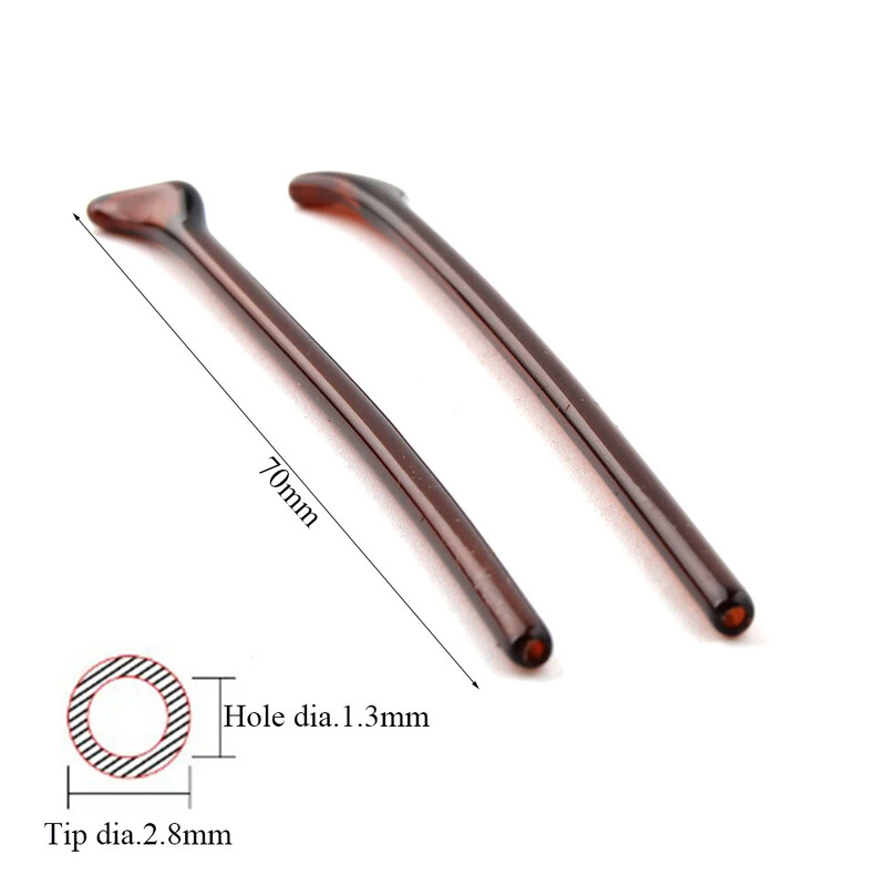 10 porų (20 vnt) neslystantys plastikiniai antgaliai, skirti metaliniams akiniams, akinių taisymo keitimo priedai