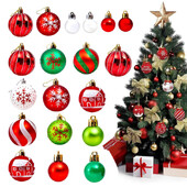Χριστουγεννιάτικα στολίδια 2024 Σετ Χριστουγεννιάτικη Μπάλα Κρεμαστά Στολίδια - Εορταστικά Διακοσμητικά Δέντρων Χιονιού Νιφάδες Τάρανδος Άγιος Βασίλης