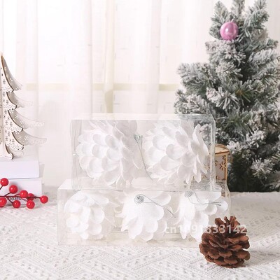 8/10 cm Kalėdų eglutės kabantys blizgantys rutuliukai žiedlapių formos kankorėžių rutulinis pakabukas namams Navidad vakarėlio dekoravimui Naujieji 2023 m.