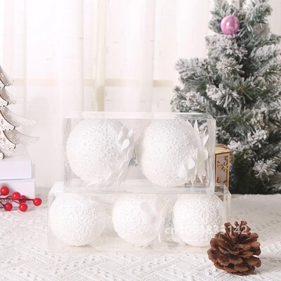 8/10 cm Kalėdų eglutės kabantys blizgantys rutuliukai žiedlapių formos kankorėžių rutulinis pakabukas namams Navidad vakarėlio dekoravimui Naujieji 2023 m.