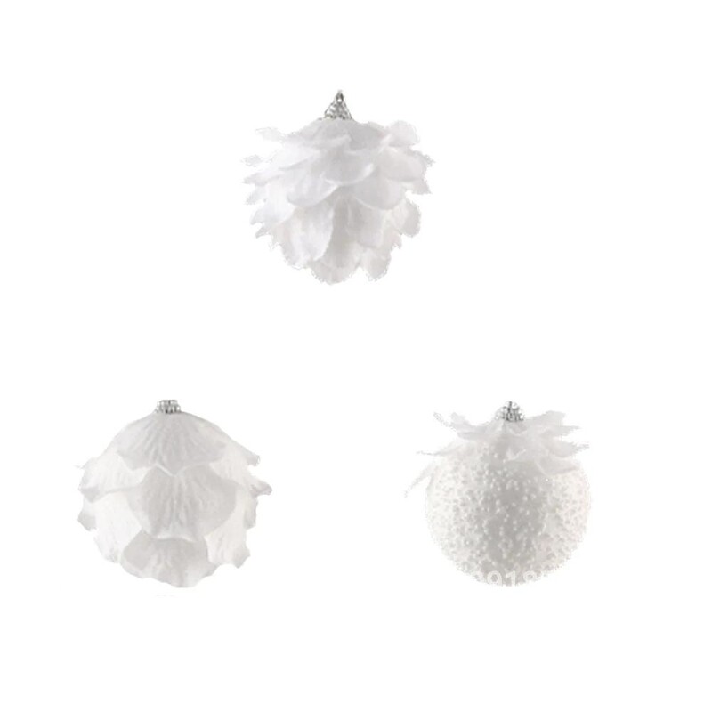 8/10 cm Kalėdų eglutės kabantys blizgantys rutuliukai žiedlapių formos kankorėžių rutulinis pakabukas namams Navidad vakarėlio dekoravimui Naujieji 2023 m.