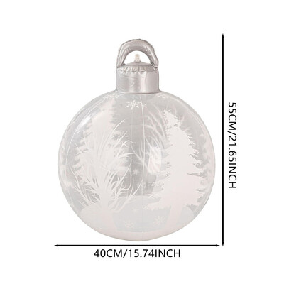 60 εκ. Χριστουγεννιάτικη φουσκωτή διακοσμημένη καραμέλα Μπάλα εξωτερικού χώρου Pvc Γιγαντιαία μεγάλες μεγάλες μπάλες Στολίδι Γιορτινή αυλή Διακόσμηση βεράντας γκαζόν