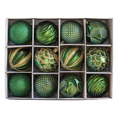 12 vnt. 6 cm Kalėdų rutulio papuošalai Kalėdų eglutės kabantis pakabukas Kalėdų papuošimams 2025 Navidad Naujųjų Metų dovanos Žalia Rožinė