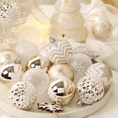 Naujas tarpvalstybinis produktas Šampanas Baltas kalėdinis rutulinis kostiumas Kalėdų eglutės puošimas Kabantys papuošalai Namų vakarėlio dekoras