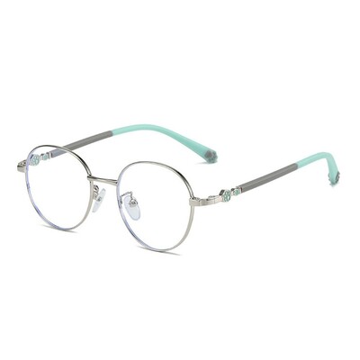 1PC apaļas anti-zilas gaismas bērnu brilles bērniem zēniem meitenes datoram acu aizsardzības brilles īpaši vieglas rāmja brilles