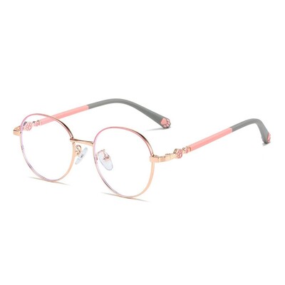 1PC apaļas anti-zilas gaismas bērnu brilles bērniem zēniem meitenes datoram acu aizsardzības brilles īpaši vieglas rāmja brilles