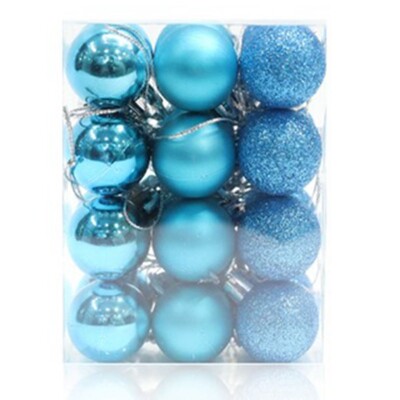 24 τμχ/Σετ Γυαλιστερή μίνι χριστουγεννιάτικη μπάλα με αστραφτερή γυαλιστερή γυαλιστερή πολύχρωμη χριστουγεννιάτικα στολίδια κρεμαστά
