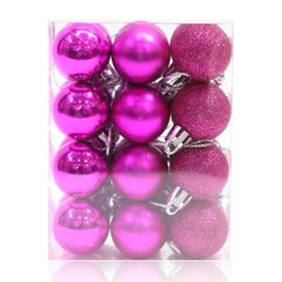 24 τμχ/Σετ Γυαλιστερή μίνι χριστουγεννιάτικη μπάλα με αστραφτερή γυαλιστερή γυαλιστερή πολύχρωμη χριστουγεννιάτικα στολίδια κρεμαστά