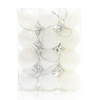 24 τμχ/Σετ Γυαλιστερή μίνι χριστουγεννιάτικη μπάλα με αστραφτερή γυαλιστερή γυαλιστερή πολύχρωμη χριστουγεννιάτικα στολίδια κρεμαστά