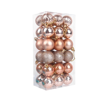 36 τμχ /κουτί 4 εκ. Χριστουγεννιάτικες μπάλες Στολίδια Χριστουγεννιάτικα μενταγιόν Κρεμαστά Δέντρα Μπαλάκια Διακόσμηση πάρτι για Φεστιβάλ Σπιτιού Προμήθειες δώρου