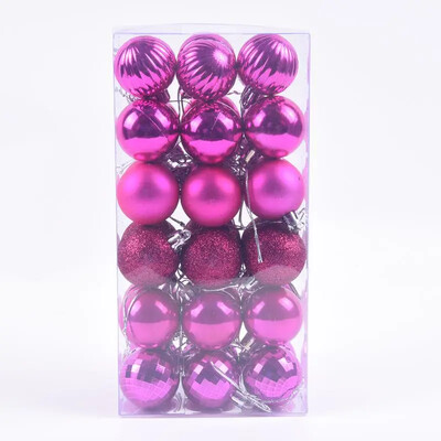 36 τμχ /κουτί 4 εκ. Χριστουγεννιάτικες μπάλες Στολίδια Χριστουγεννιάτικα μενταγιόν Κρεμαστά Δέντρα Μπαλάκια Διακόσμηση πάρτι για Φεστιβάλ Σπιτιού Προμήθειες δώρου