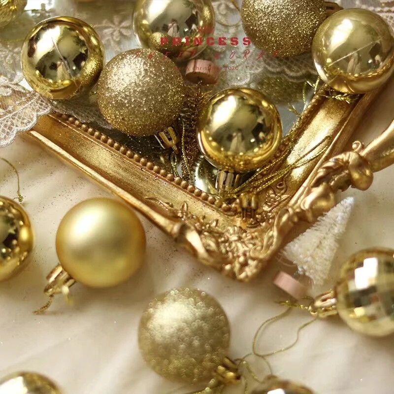 36 τμχ /κουτί 4 εκ. Χριστουγεννιάτικες μπάλες Στολίδια Χριστουγεννιάτικα μενταγιόν Κρεμαστά Δέντρα Μπαλάκια Διακόσμηση πάρτι για Φεστιβάλ Σπιτιού Προμήθειες δώρου