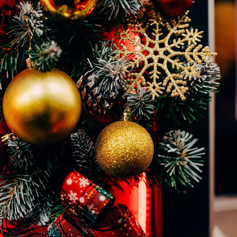 36 τμχ /κουτί 4 εκ. Χριστουγεννιάτικες μπάλες Στολίδια Χριστουγεννιάτικα μενταγιόν Κρεμαστά Δέντρα Μπαλάκια Διακόσμηση πάρτι για Φεστιβάλ Σπιτιού Προμήθειες δώρου