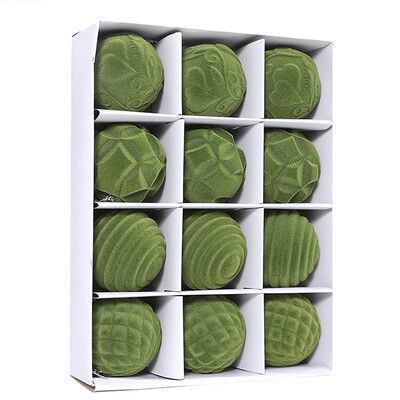 Χριστουγεννιάτικα Βελούδινα Στολίδια Μπάλας 12τμχ Κρεμαστά στολίδια Χριστουγεννιάτικου Δέντρου για τις γιορτές Διακόσμηση Χριστουγεννιάτικου Δέντρου