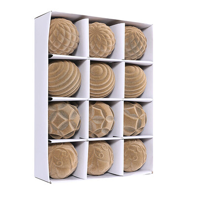 Χριστουγεννιάτικα Βελούδινα Στολίδια Μπάλας 12τμχ Κρεμαστά στολίδια Χριστουγεννιάτικου Δέντρου για τις γιορτές Διακόσμηση Χριστουγεννιάτικου Δέντρου