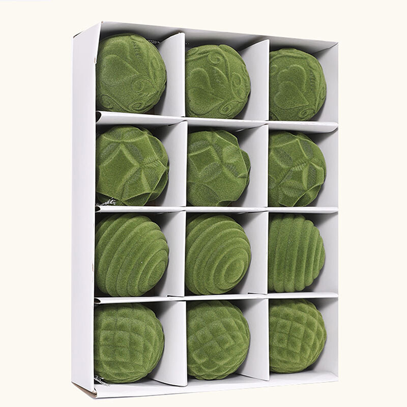 Χριστουγεννιάτικα Βελούδινα Στολίδια Μπάλας 12τμχ Κρεμαστά στολίδια Χριστουγεννιάτικου Δέντρου για τις γιορτές Διακόσμηση Χριστουγεννιάτικου Δέντρου