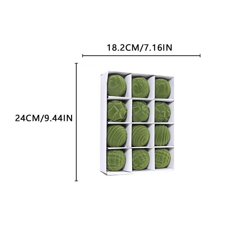 Χριστουγεννιάτικα Βελούδινα Στολίδια Μπάλας 12τμχ Κρεμαστά στολίδια Χριστουγεννιάτικου Δέντρου για τις γιορτές Διακόσμηση Χριστουγεννιάτικου Δέντρου