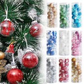 Χριστουγεννιάτικες μπάλες 6cm Στολίδι 24τμχ Στολίδι Χριστουγεννιάτικου δέντρου Πλαστικές μπάλες Χριστουγεννιάτικες χριστουγεννιάτικες διακοσμήσεις για το σπίτι Navidad
