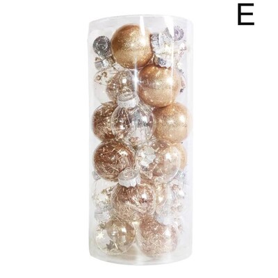 Χριστουγεννιάτικες μπάλες 6cm Στολίδι 24τμχ Στολίδι Χριστουγεννιάτικου δέντρου Πλαστικές μπάλες Χριστουγεννιάτικες χριστουγεννιάτικες διακοσμήσεις για το σπίτι Navidad