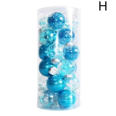 Χριστουγεννιάτικες μπάλες 6cm Στολίδι 24τμχ Στολίδι Χριστουγεννιάτικου δέντρου Πλαστικές μπάλες Χριστουγεννιάτικες χριστουγεννιάτικες διακοσμήσεις για το σπίτι Navidad