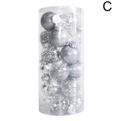 Χριστουγεννιάτικες μπάλες 6cm Στολίδι 24τμχ Στολίδι Χριστουγεννιάτικου δέντρου Πλαστικές μπάλες Χριστουγεννιάτικες χριστουγεννιάτικες διακοσμήσεις για το σπίτι Navidad