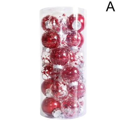 Χριστουγεννιάτικες μπάλες 6cm Στολίδι 24τμχ Στολίδι Χριστουγεννιάτικου δέντρου Πλαστικές μπάλες Χριστουγεννιάτικες χριστουγεννιάτικες διακοσμήσεις για το σπίτι Navidad