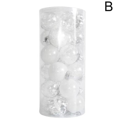 Χριστουγεννιάτικες μπάλες 6cm Στολίδι 24τμχ Στολίδι Χριστουγεννιάτικου δέντρου Πλαστικές μπάλες Χριστουγεννιάτικες χριστουγεννιάτικες διακοσμήσεις για το σπίτι Navidad