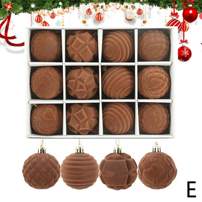 Βελούδινες μπάλες Χριστουγεννιάτικες διακοσμήσεις Χριστουγεννιάτικες μπάλες Δέντρο μπάλα ανθεκτικά ζωηρά χρώματα Βελούδινες μπάλες για χριστουγεννιάτικα δέντρα V9Q8