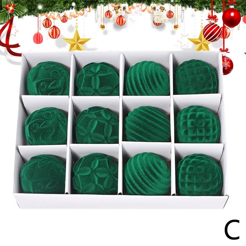 Βελούδινες μπάλες Χριστουγεννιάτικες διακοσμήσεις Χριστουγεννιάτικες μπάλες Δέντρο μπάλα ανθεκτικά ζωηρά χρώματα Βελούδινες μπάλες για χριστουγεννιάτικα δέντρα V9Q8