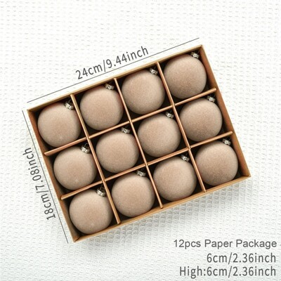 Ukrasi za božićno drvce 2,36 inča Baršunaste božićne kuglice Božićni ukrasi Kuglice za obiteljske praznike Vjenčanje Božićna zabava