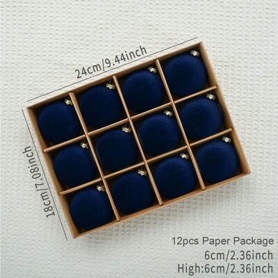 Ukrasi za božićno drvce 2,36 inča Baršunaste božićne kuglice Božićni ukrasi Kuglice za obiteljske praznike Vjenčanje Božićna zabava