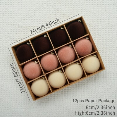 Ukrasi za božićno drvce 2,36 inča Baršunaste božićne kuglice Božićni ukrasi Kuglice za obiteljske praznike Vjenčanje Božićna zabava