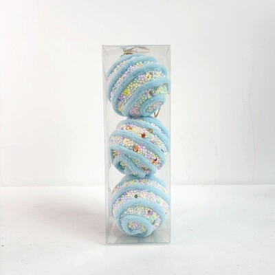 3 τμχ 8 εκατοστά Κρεμαστό με χριστουγεννιάτικες μπάλες από αφρό Πολύχρωμες χριστουγεννιάτικες μπάλες κρεμαστά μακαρόν κομψές επαναχρησιμοποιούμενες