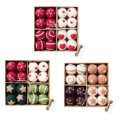 16 darabos karácsonyi báldíszek, kézműves filc, barkácsolás, kézzel készített karácsonyfa dekoráció