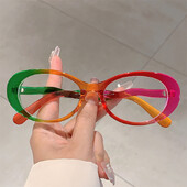 Δημοφιλή Vintage Anti Blue Light οπτικά οβάλ γυαλιά Γυναικεία πολυτελή επωνυμία σχεδιαστής Myopia Prescription Colorful Wave σκελετός γυαλιών