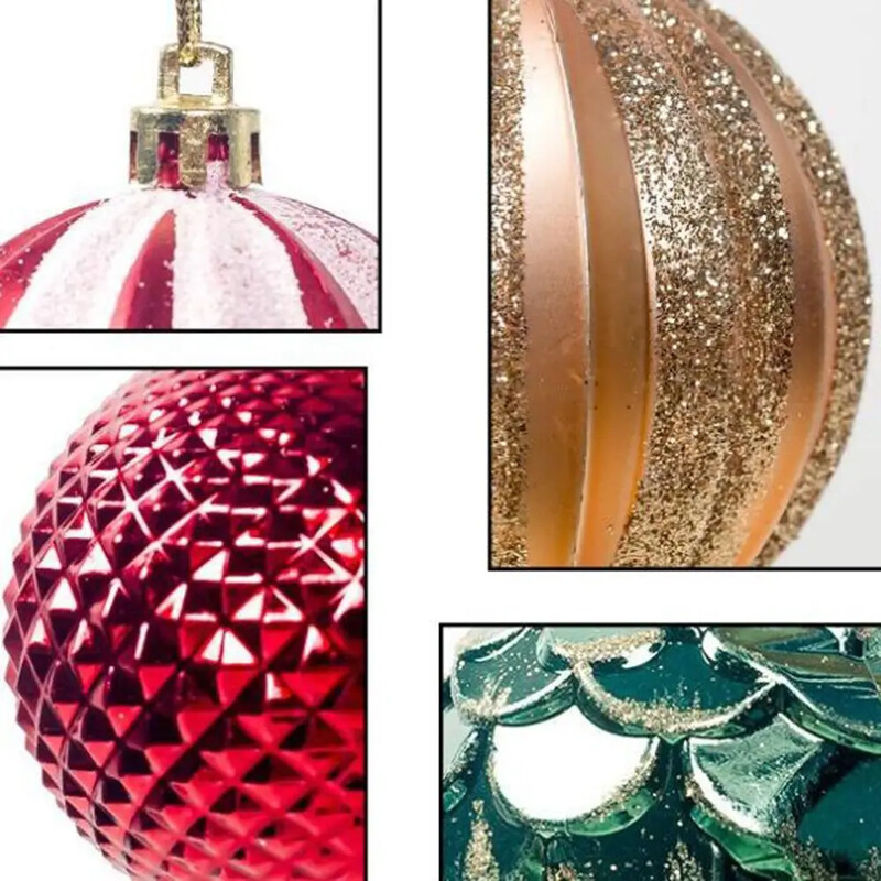 1 DB FORRÓ KIÁRUSÍTÁS Karácsonyi báldíszek 2025 újévi Fényes és csillogó karácsonyfára akasztó labdák otthoni bulira
