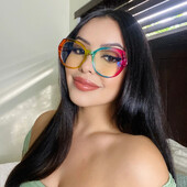 2023 Νέα Γυναικεία Μοναδική Μεταλλική Διακόσμηση με Τετράγωνο Πλαίσιο UV400 Γυαλιά Four Seasons Kardashan Flat Top Shield Fashion Punk Glasses