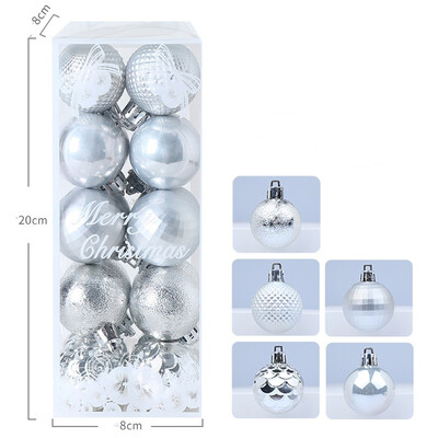 20 vnt. 8 cm baltas kalėdinis rutulys Kalėdų eglutės pakabukas putplasčio sniego kamuolys, skirtas namų Kalėdų dekoravimui Naujųjų metų vakarėlio papuošalai