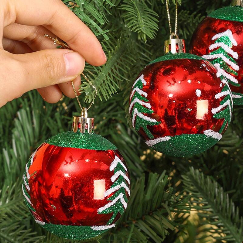 Σετ χριστουγεννιάτικων μπάλες ηλεκτρολυμένες 6 εκ. Χριστουγεννιάτικο μενταγιόν Χριστουγεννιάτικο δέντρο Κρεμαστό στολίδι για DIY Πρωτοχρονιάτικη διακόσμηση σπιτιού