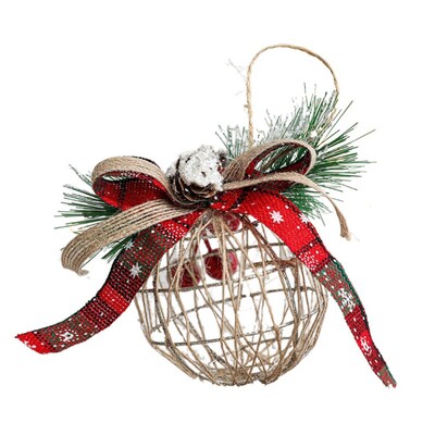 Προμήθειες DIY Σιδερένια Χριστουγεννιάτικη Μπάλα 8cm Δημιουργικό κρεμαστό χριστουγεννιάτικο δέντρο Λεπτό αδιάβροχο κοίλο στολίδι για το σπίτι