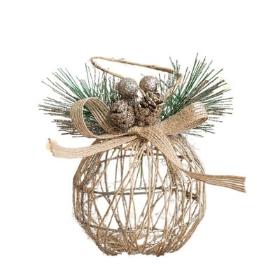 Προμήθειες DIY Σιδερένια Χριστουγεννιάτικη Μπάλα 8cm Δημιουργικό κρεμαστό χριστουγεννιάτικο δέντρο Λεπτό αδιάβροχο κοίλο στολίδι για το σπίτι